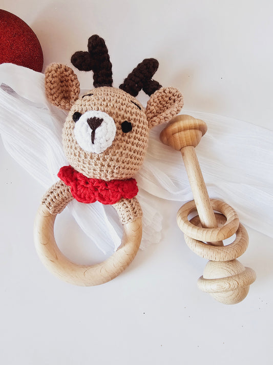 Christmas Reindeer rattle