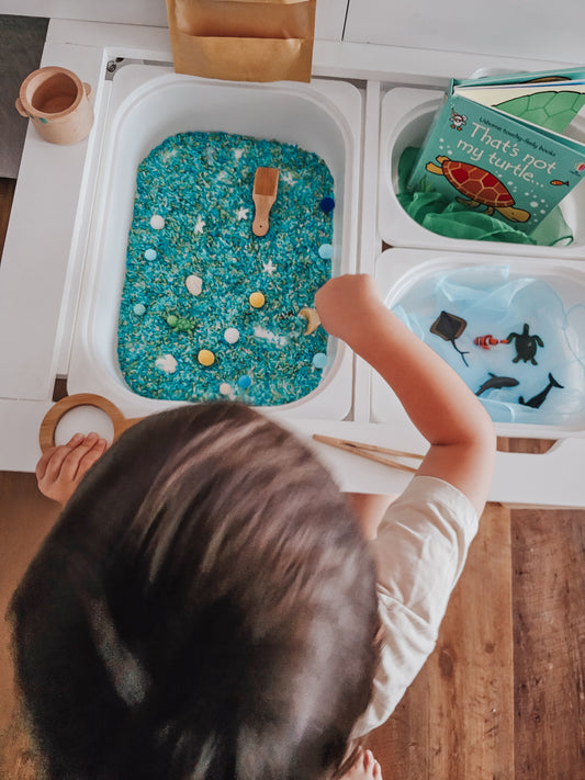 UNDER THE SEA Sensory Scene - Pour and play