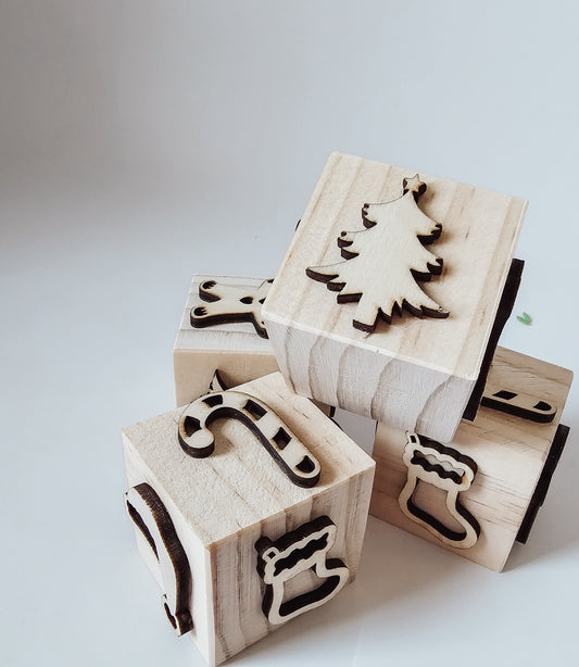 Christmas Wooden Playdough Stamper