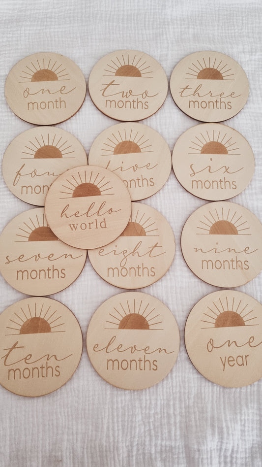 Sunny Baby Milestone plaques