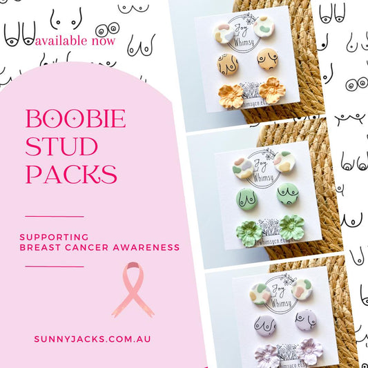 'Boobies' earrings stud packs